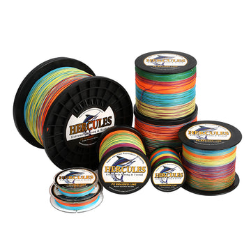 2000M 2187Yds Multicolor 10lb-200lb HERCULES PE Braided Fishing Line 8 Strands